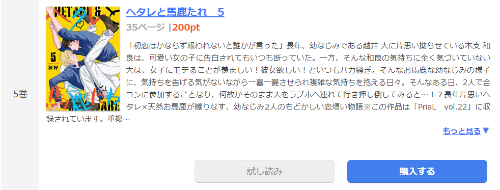 ヘタレと馬鹿たれ まんが王国