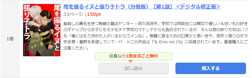 尾を振るイヌと張り子トラ まんが王国